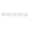 Five clear acrylic cylindrical containers are arranged in a row on a white background. Podgląd zdjęcia produktu