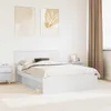 vidaXL Bettrahmen mit Kopfteil Weiß 140 x 200 cm Massives Produktbild-Vorschau 2