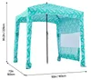 SucceBuy Strand-Cabana, 1,8 x 1,8 m Sonnenschutz mit Produktbild-Vorschau 8