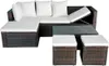 vidaXL 4-tlg. Garten-Lounge-Set mit Auflagen Poly Rattan Produktbild-Vorschau 5