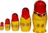 Matroschka Puppen Babuschka  Rotes Tuch Set aus 5 Produktbild-Vorschau 3