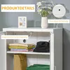HOMCOM Sideboard mit Lamellentüren Metallschrank mit Produktbild-Vorschau 6