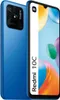 A blue Xiaomi Redmi 10C smartphone is shown from two angles, with the front display featuring a colorful abstract background and branding. Náhľad obrázku produktu