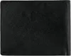 A close-up, flat lay image of a black leather wallet. Produktbild-Vorschau