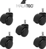 Malatec Kolečka kancelářské židle - 5 ks - černá Náhled obrázku produktu 10
