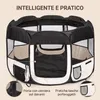 IvoQ Recinto pieghevole per cuccioli con tetto – 114 x 114 Anteprima dell’immagine prodotto 4