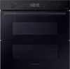 A front view of a black Samsung built-in oven with two compartments. Produktbild-Vorschau