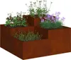 vidaXL Gartenblumentopf Rostig 100 x 100 x 48 cm Produktbild-Vorschau 2