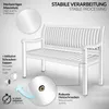 tillvex® ławka ogrodowa drewniana biała 150 cm / 3 - 4 Podgląd zdjęcia produktu 3