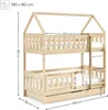 MTJMöbel Etagenbett ZUZIA 190x80cm mit Matratze, Kinderbett Produktbild-Vorschau 3