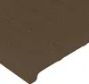 vidaXL Čelo postele tmavohnedé 200 x 5 x 118/128 cm látka Náhľad obrázku produktu 4