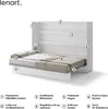Schrankbett 140 x 200 Horizontal BC-04 Weiß Matt LENART BED Produktbild-Vorschau 3