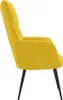 vidaXL Fauteuil relax jaune moutarde velours Voir les images du produit 3