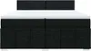 vidaXL Boxspringbett mit Matratze Schwarz 200x200 cm Stoff Produktbild-Vorschau 4