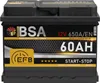 BSA BSA EFB Autobatterie 60Ah 12V Start Stop Batterie Produktbild-Vorschau 1