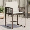 Gartenstühle mit Kissen 4 Stk. Braun Poly Rattan Produktbild-Vorschau 2