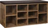 VASAGLE Schuhbank, Sitzbank, 10 Fächer, Länge 104 cm, Braun Produktbild-Vorschau 4