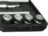 A close-up view of a socket wrench set in a black plastic case. Anteprima dell’immagine prodotto