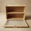 Bambus Brotkasten DOPPIO, 17 x 40 x 31 cm, zwei Regale Produktbild-Vorschau 5