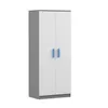 Drehtürenschrank JONAS 06 – Kinderschrank 80 cm Grau/Weiß Produktbild-Vorschau 1
