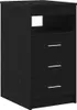vidaXL Armoire à tiroirs noir imitation chêne 40x50x76cm Voir les images du produit 1