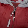 Mauritius - Damen Lederjacke Lammnappa Kapuze rot : 3XL Produktbild-Vorschau 8