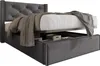 Sweiko Polsterbett 90x200cm grau mit Kopfteil, Lattenrost, Produktbild-Vorschau 1