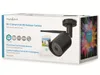 The image shows the retail packaging of a Nedis Wi-Fi Smart Full HD Outdoor Camera. The box displays the product itself, along with various icons and text describing its features and specifications. A colorful abstract graphic is visible on the right side  Podgląd zdjęcia produktu