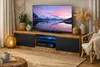 TV skrinka, 120 cm, Imitácia dreva Sonoma, čierna, predná Náhľad obrázku produktu 5