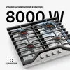 Płyta gazowa Klarstein Turbocast | Stal nierdzewna 304 | 4 Podgląd zdjęcia produktu 2