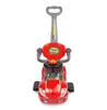 A red toy car with a push handle, viewed from the front. Anteprima dell’immagine prodotto