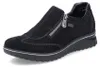Rieker Damen Slipper en cuir véritable noir, Damen:39 EU Voir les images du produit 4