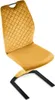 A yellow dining chair with a black base. Produktbild-Vorschau