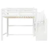 Hochbett 90x200 cm aus Kiefernholz, Kinderbett mit Produktbild-Vorschau 11