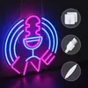 XMTECH neonové světlo pro podcast "LIVE" v růžové a modré Náhled obrázku produktu 6