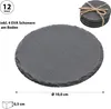 Glasuntersetzer 12er Set Schiefer Ø10cm rund mit Produktbild-Vorschau 2