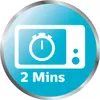 A circular graphic with a microwave icon and a stopwatch inside, along with the text '2 Mins'. Náhľad obrázku produktu