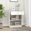 vidaXL Mobile laterale bianco 60x34x75 cm in legno di pino Anteprima dell’immagine prodotto 3