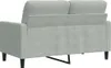 vidaXL 2-osobowa sofa jasnoszara 120 cm aksamitna Podgląd zdjęcia produktu 6