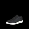 A black Ecco Komfort sneaker with a white sole is shown against a black background. Náhled obrázku produktu
