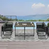 Outsunny 5-tlg. Polyrattan Gartenmöbel Set Esstisch mit 4 Produktbild-Vorschau 2