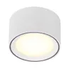 A white cylindrical ceiling light with a black trim and a warm white light emanating from the center. Podgląd zdjęcia produktu