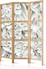 Paravent Monstera Blätter Natur 135x171 cm - 3-teilig - Produktbild-Vorschau 1