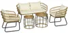 Outsunny 5 tlg. Rattan Gartenmöbel-Set, Gartengarnitur Produktbild-Vorschau 1