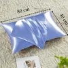 Satin Kissenbezug 2er Set Blau 40x80cm Haar Haut Pflege Produktbild-Vorschau 4