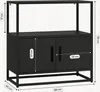 Aktenschrank 'Hailuoto' 80 x 40 x 82 cm Stahl Schwarz Produktbild-Vorschau 5