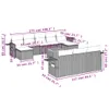 11-tlg. Garten-Sofagarnitur mit Kissen Grau Poly Rattan Produktbild-Vorschau 3