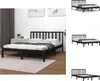 vidaXL Massivholzbett Schwarz Kiefer 200x200 cm -  Betten & Produktbild-Vorschau 1