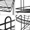 A collage of close-up shots of a black metal shower caddy. Podgląd zdjęcia produktu