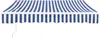 A blue and white striped awning. Náhled obrázku produktu